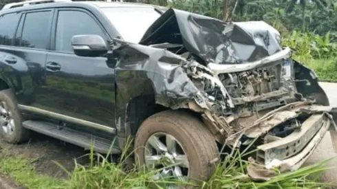 Así quedó el auto de Samuel Eto'o