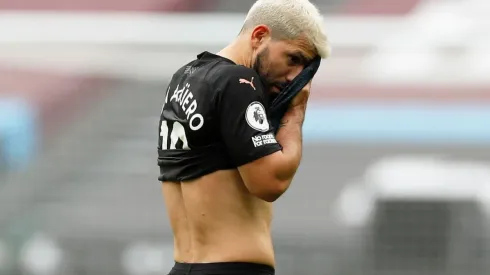 Sergio Agüero ante el West Ham
