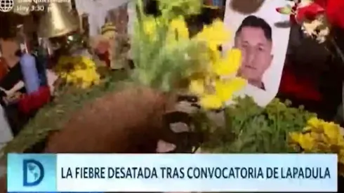 El ritual para que Lapadula sea goleador contra Chile.