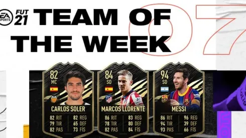 Messi en el equipo de la semana de FIFA 21