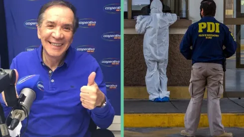 Julio Videla en los estudios de Radio Cooperativa.