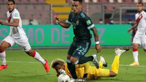 Lautaro Martínez anotó en la victoria de Argentina contra Perú.