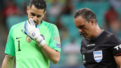Patricio Loustau en el duelo de Chile contra Ecuador en Copa América.