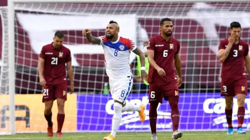 Arturo Vidal marcó el empate parcial para Chile en Caracas