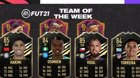 Vidal en el equipo de la semana de FIFA 21