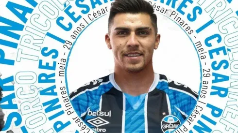 César Pinares vivirá su cuarta experiencia en el exterior con la camiseta de Gremio de Porto Alegre