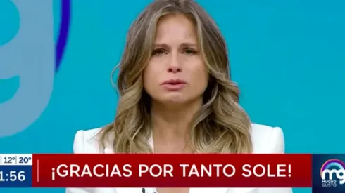 Soledad Onetto en medio de su despedida de "Mucho Gusto", con elocuentes palabras.