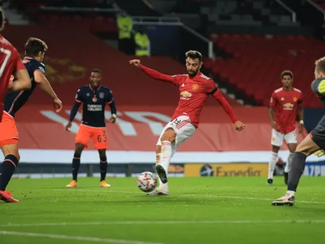Manchester United golea al Istanbul con doblete de Bruno Fernandes