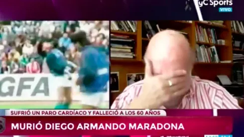 Pagani no aguantó la pena y lloró por Maradona