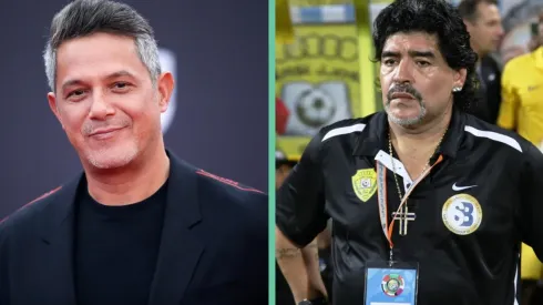 Alejandro Sanz, un autodeclarado fanático de Diego Maradona.