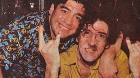 La foto que previamente había compartido Charly García para desearle un feliz cumpleaños a Diego Maradona.