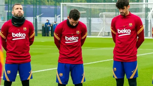 La Pulga fue uno de los más emocionado en el minuto de silencio.