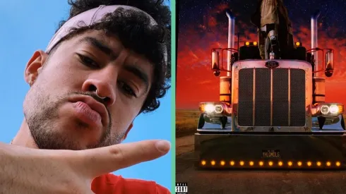 Bad Bunny y la portada de su disco "El Último Tour del Mundo".