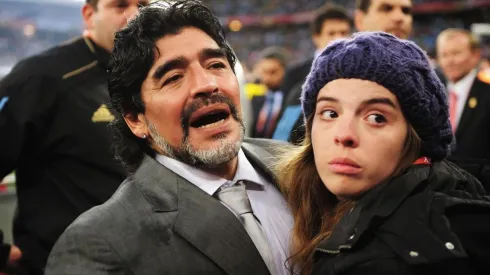 Diego y Dalma Maradona en el Mundial de Sudáfrica