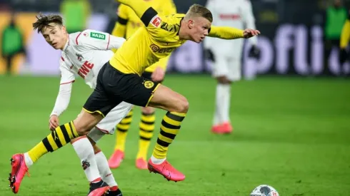 Erling Haaland viene encendido al duelo contra Koln: hizo un doblete por Champions League.