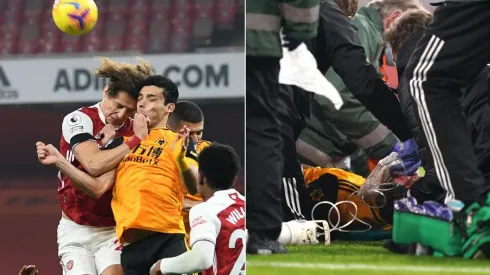 Wolves sorprendieron al Arsenal, pero con dramatismo por el choque entre Raúl Jiménez y David Luiz.