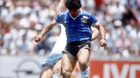 Diego Maradona ante Inglaterra en el Mundial de México 1986