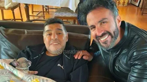 Diego Maradona con Leopoldo Luque.