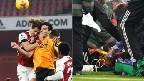 Raúl Jiménez debió ser trasladado de urgencia a un hospital