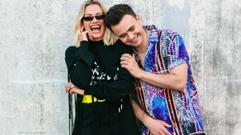 Fanny Lu junto al cantante chileno Mario Guerrero.