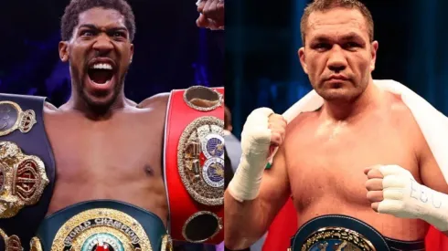 Anthony Joshua puso en juego sus tres títulos frente al búlgaro Kubrat Pulev.