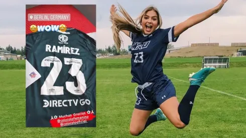 Jullien Ramírez ya tiene su camiseta de Colo Colo tras el regalo de Las Albas.