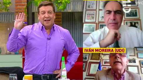 El momento en que Julio César Rodríguez llamó al orden a Iván Moreira.