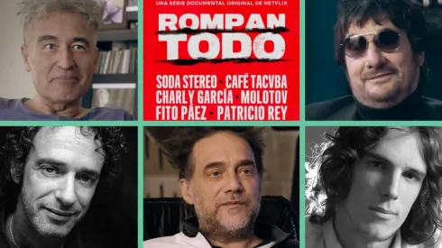 Figuras como Jorge González, Alvaro Henríquez, Gustavo Cerati, Vicentico y Luis Alberto Spinetta aparecen en "Rompan Todo", de Netflix.