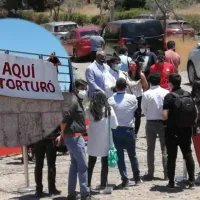 Familiares de ejecutados y torturados por la dictadura en el Cerro Chena protestan contra la construcción del nuevo Juan Pinto Durán