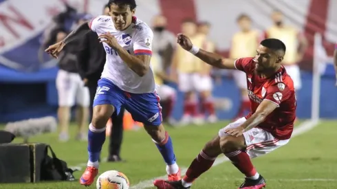 Paulo Díaz en la goleada de River Plate contra Nacional, el paso a semifinales de Copa Libertadores.