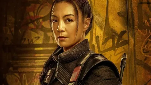 Ming-Na Wen como Fennec Shand en uno de los afiches promocionales de "The Mandalorian".
