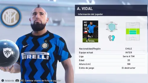 Arturo Vidal con una carta especial en PES 2021