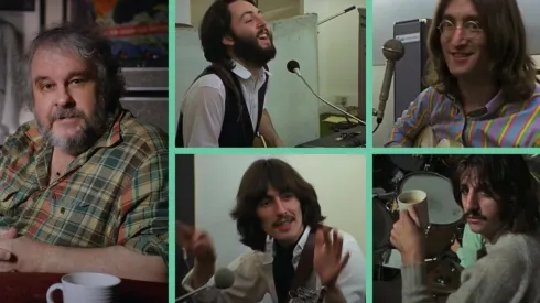 Peter Jackson junto a los "cuatro fabulosos", The Beatles.