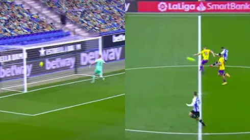 Raúl de Tomás se lució con un golazo de mitad de cancha