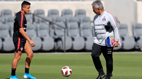 Reinaldo Rueda junto a Alexis Sánchez