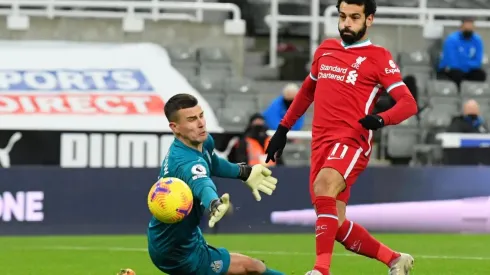 Mohamed Salah ante el Newcastle