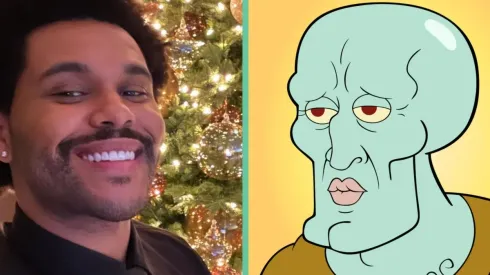 The Weeknd junto al "Calamardo" guapo.