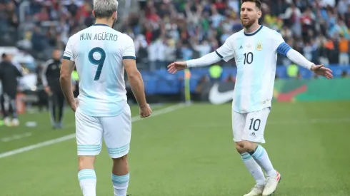Sergio Kun Agüero junto a Lionel Messi en la Copa América ante Chile
