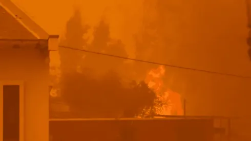 Fuerte incendio forestal afecta a Quilpué