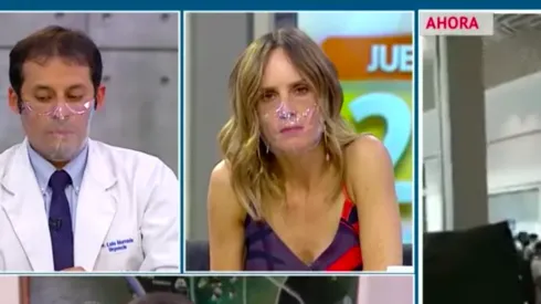 Diana Bolocco sólo con su mirada acusó el golpe de la crítica que le hizo el doctor al aire en "Mucho Gusto".