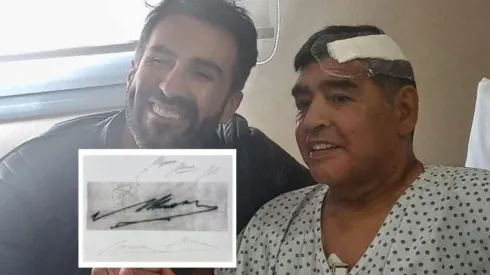 Leopoldo Luque junto a su paciente Diego Maradona