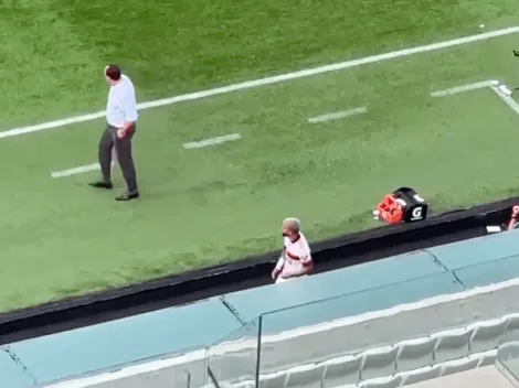 Video: Fuerte encontrón entre Gabigol y Rogerio Ceni