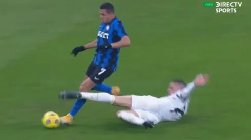 Flor de chuleta contra Alexis Sánchez frente a Juventus.