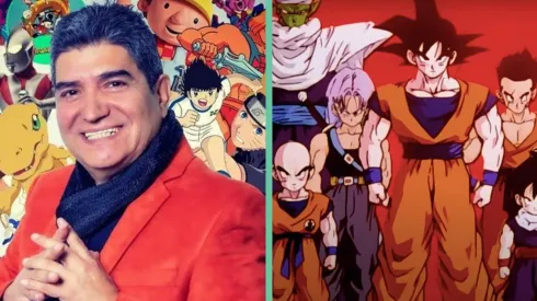 Ricardo Silva y los personajes con que trabajó en su carrera, entre ellos Dragon Ball Z.
