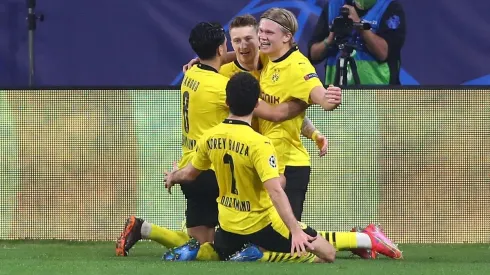 Haaland marcó un doblete en Sevilla