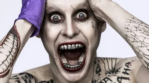 Jared Leto como The Joker para Suicide Squad, donde compartió roles con Margot Robbie.