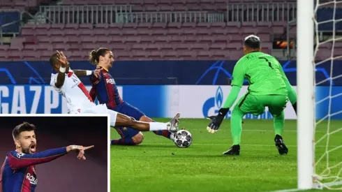 Piqué perdió la paciencia con Griezmann.