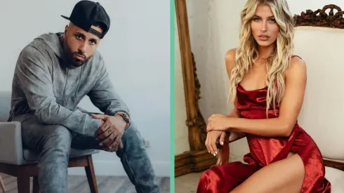 Nicky Jam y su ahora ex novia Cydney Moreau.