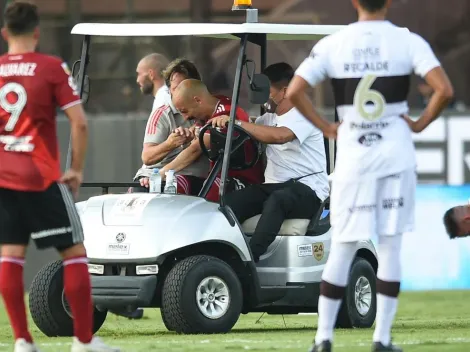 Pinola se fractura el antebrazo en el River vs Platense