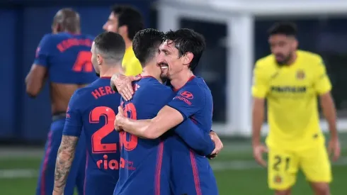 El Atlético celebra la victoria ante el Villarreal